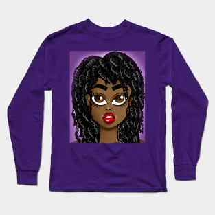 cute brown skin girl Long Sleeve T-Shirt